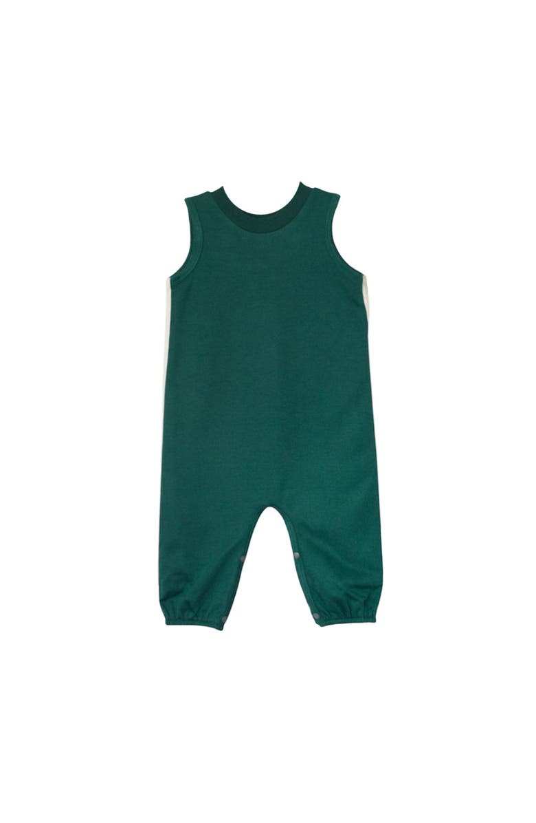 Beckett and Bear Finn Sleeveless Baby Romper, Alternate, color, Green