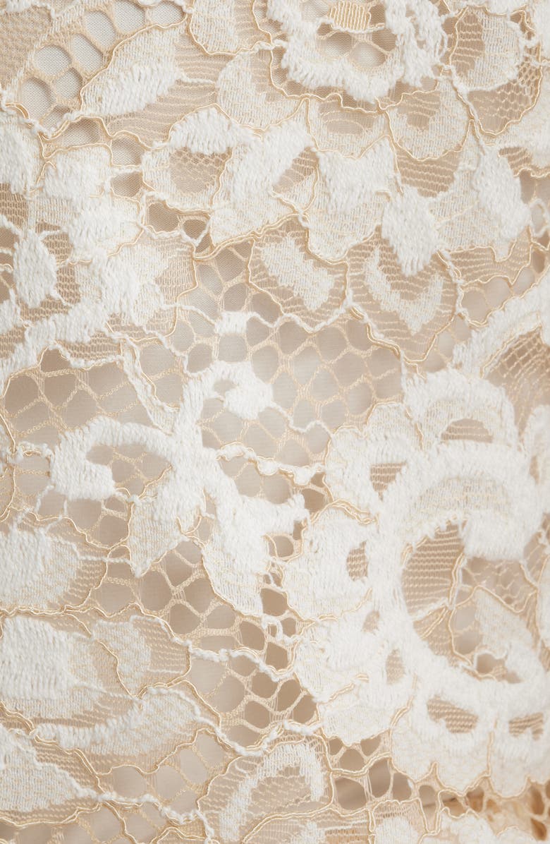 Anne Klein Floral Lace Open Front Jacket, Alternate, color, White