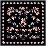 Jessie Zhao New York Double Sided Silk Scarf Midnight Garden