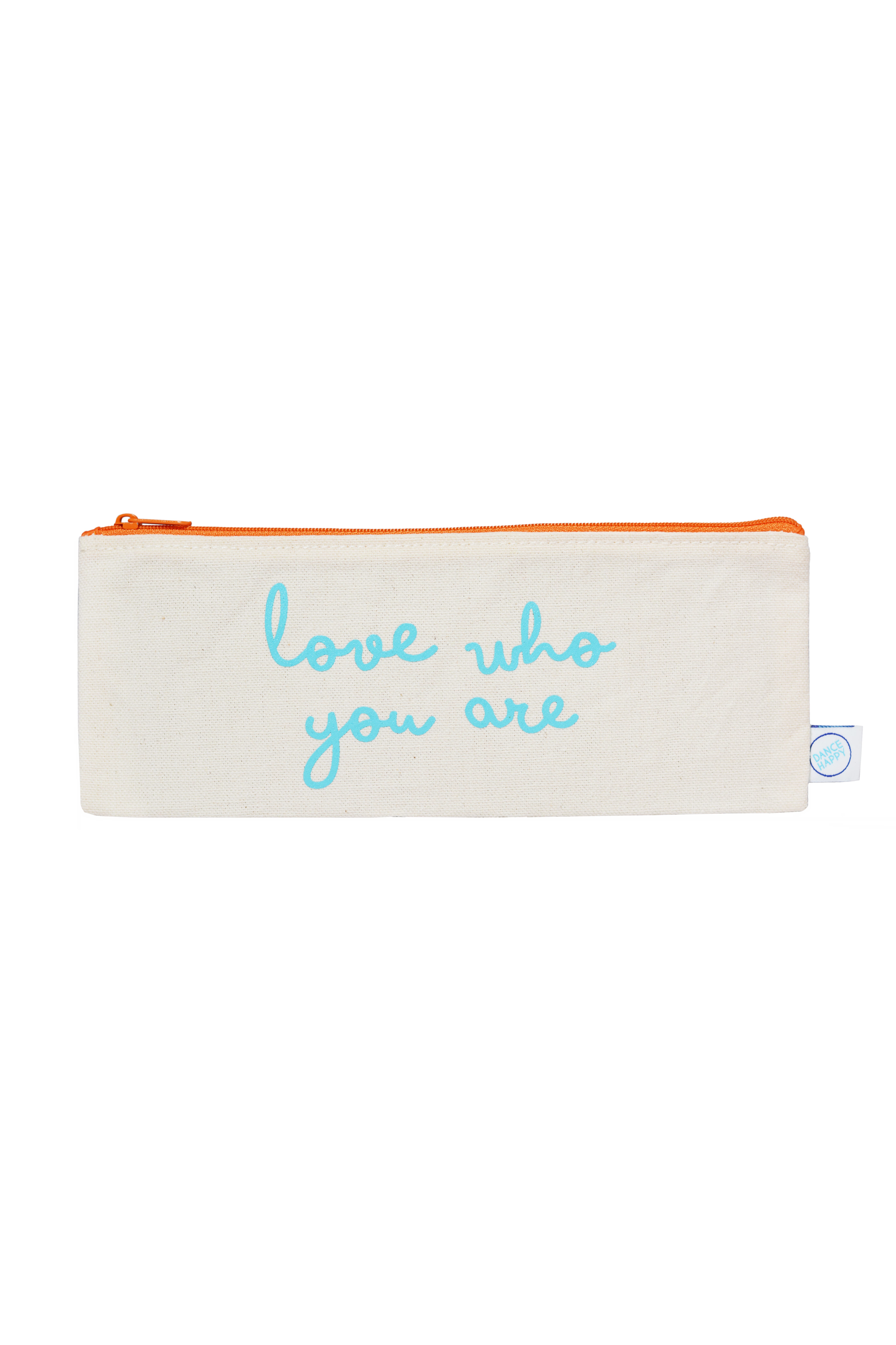 Dance Happy Love Who You Are pencil case, Main, color, Aqua