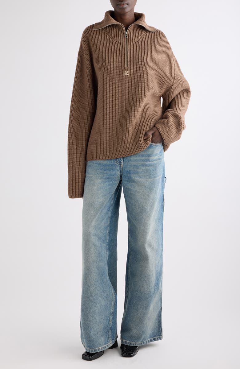 Courrèges Hammer Baggy Jeans, Alternate, color, Vintage Medium Blue