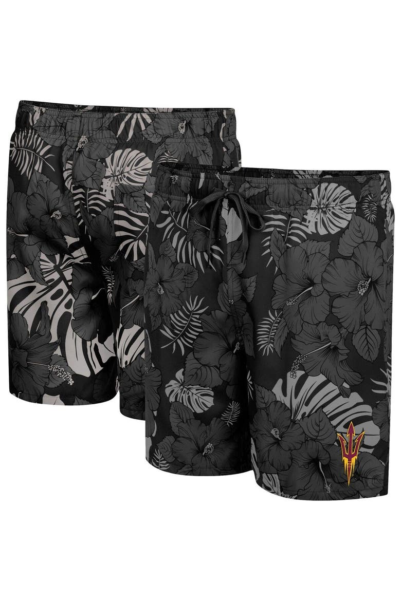 Men's Colosseum Black Arizona State Sun Devils The Dude Swim Shorts, Main, color, Black