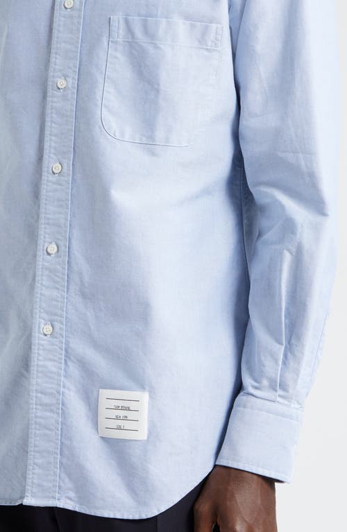Thom Browne Classic Fit Cotton Button-down Shirt In Blue