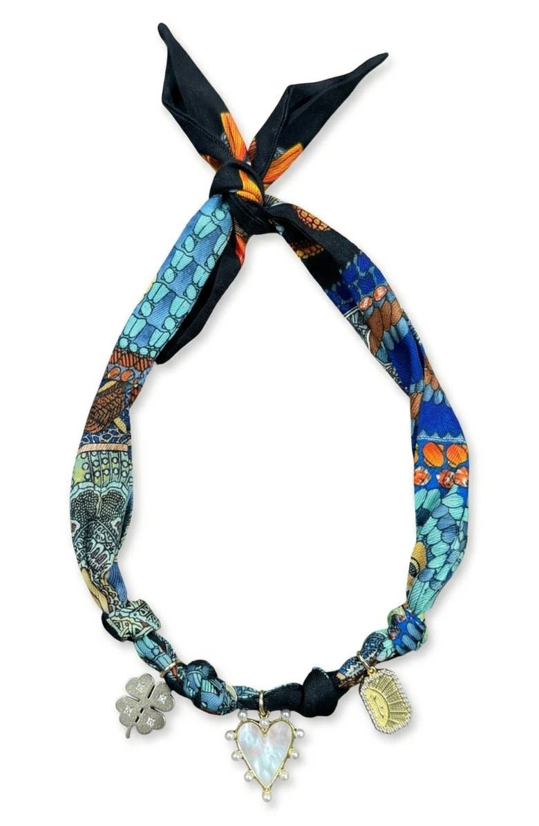 MacRae & Co. Addy Scarf Charm Necklace, Main, color, Gold Multi