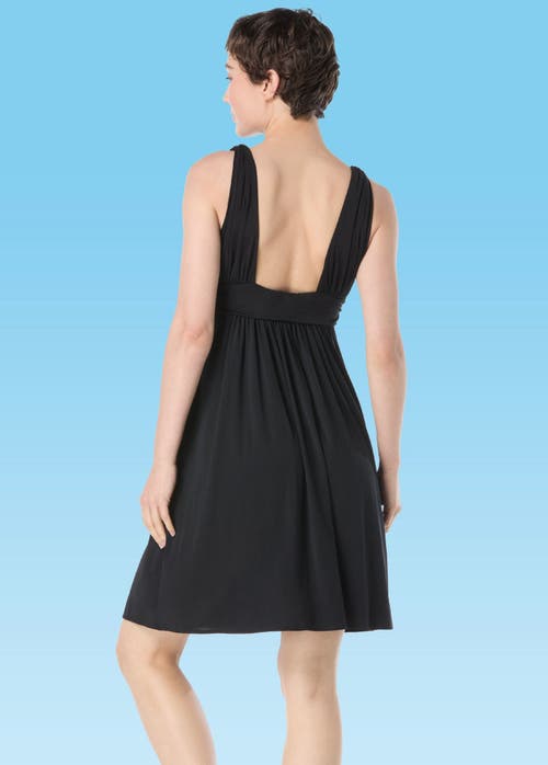 Carmen Marc Valvo Draped Dress Cover Up In Black