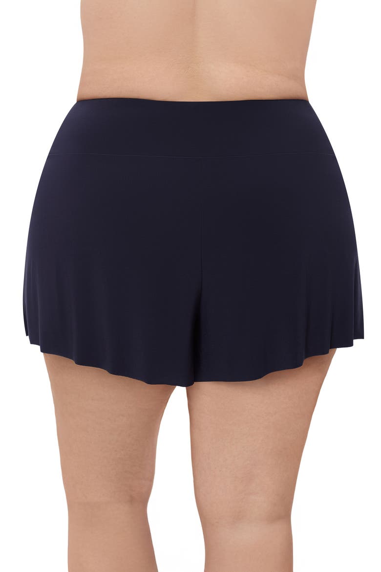Plus Size High Waist Beach Short Swimsuit Bottom, Alternate, color, True Navy