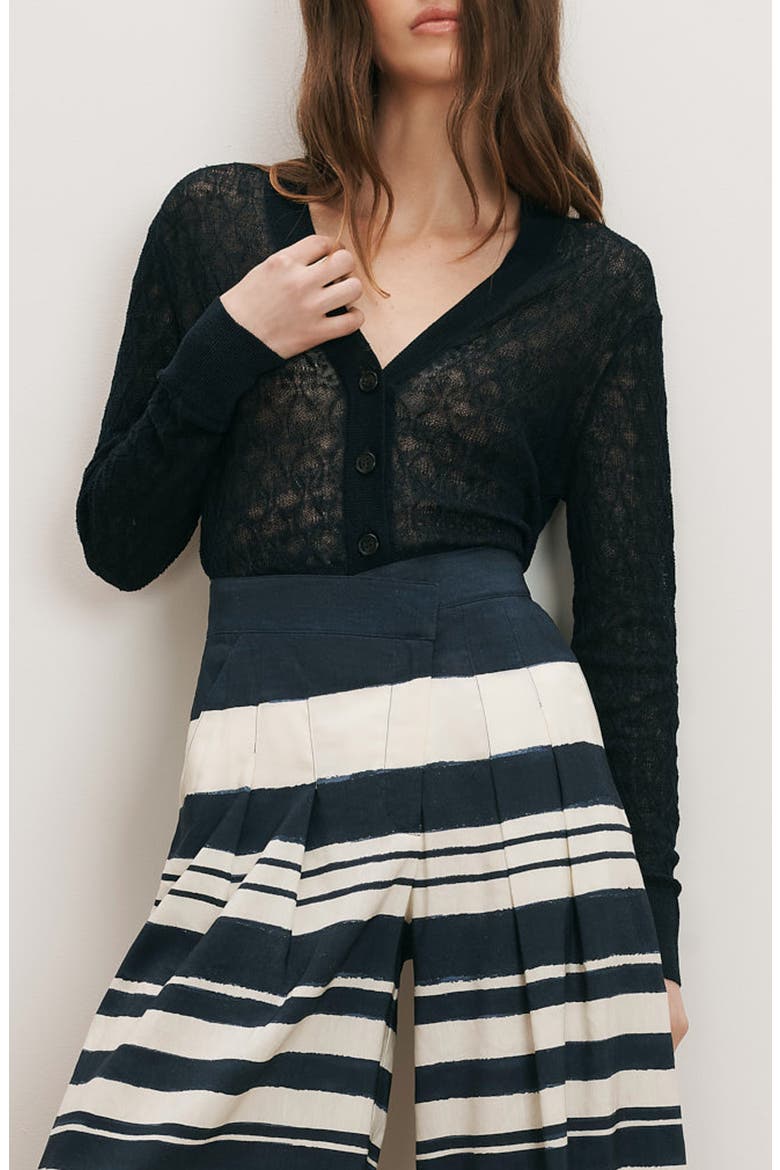 Ingraham Semi Sheer Cardigan, Main, color, NAVY