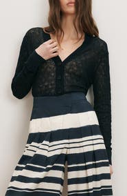 Veronica Beard Ingraham Semi Sheer Cardigan