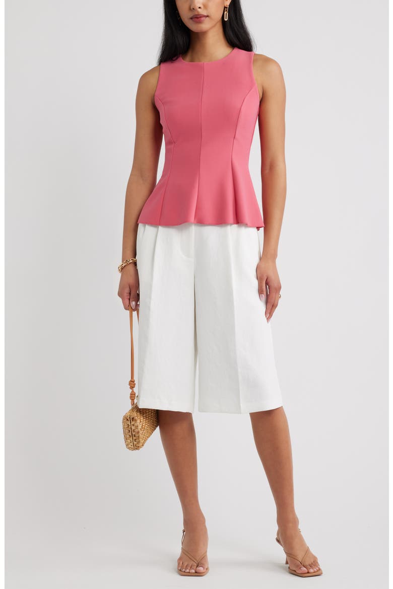Crewneck Flared Tank, Alternate, color, PINK PARTY