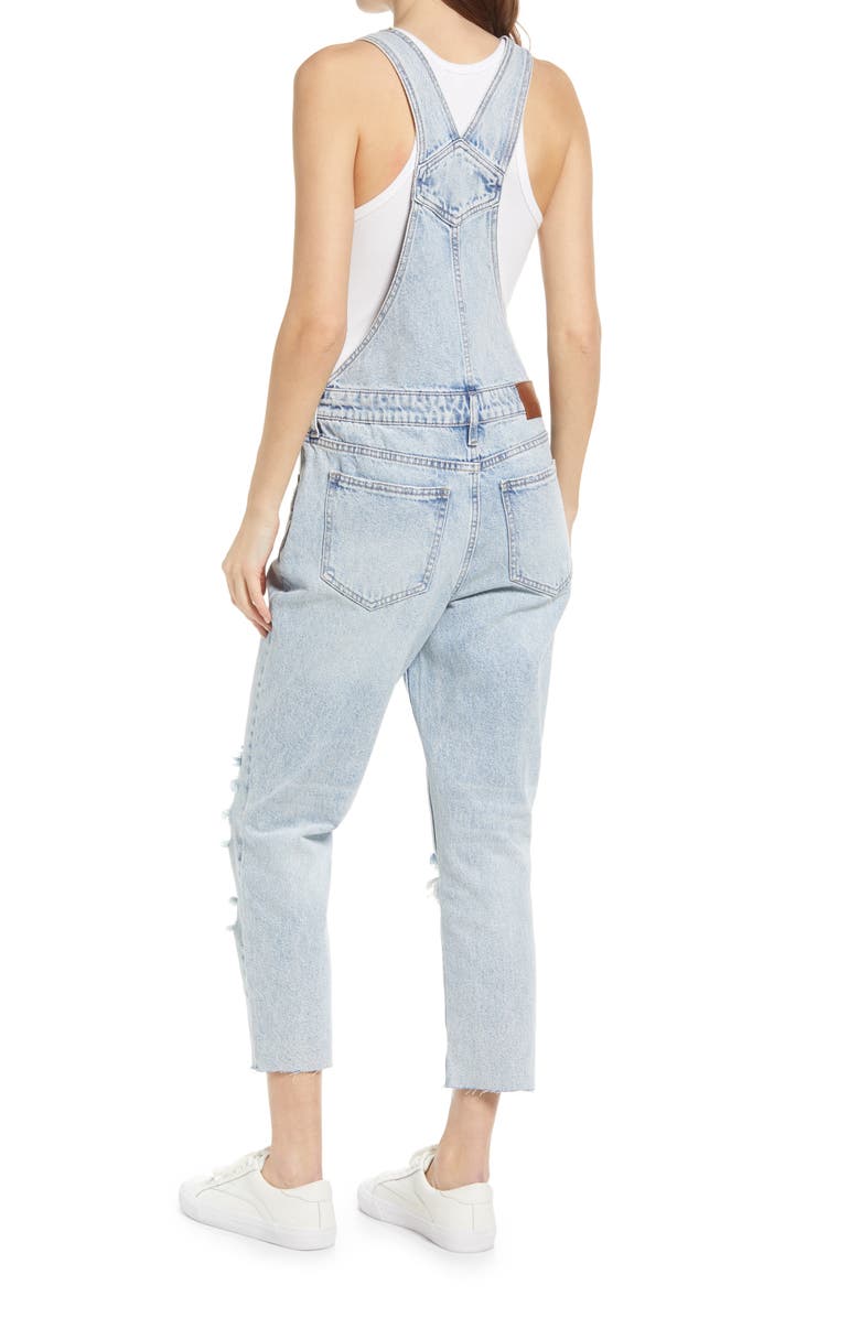 HIDDEN JEANS Boyfriend Ripped Denim Overalls, Alternate, color, 