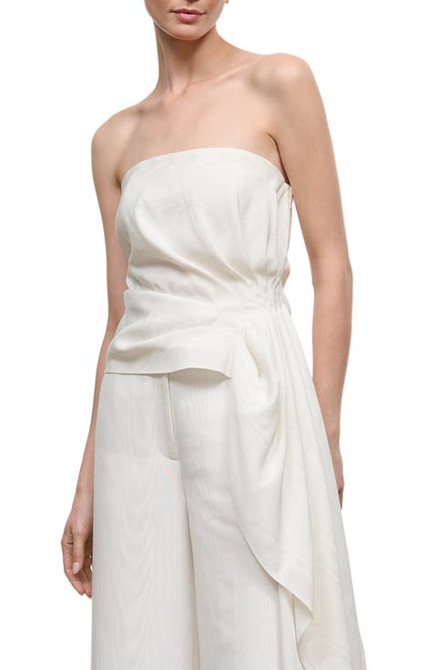 Lux Strapless Top with Side Drape