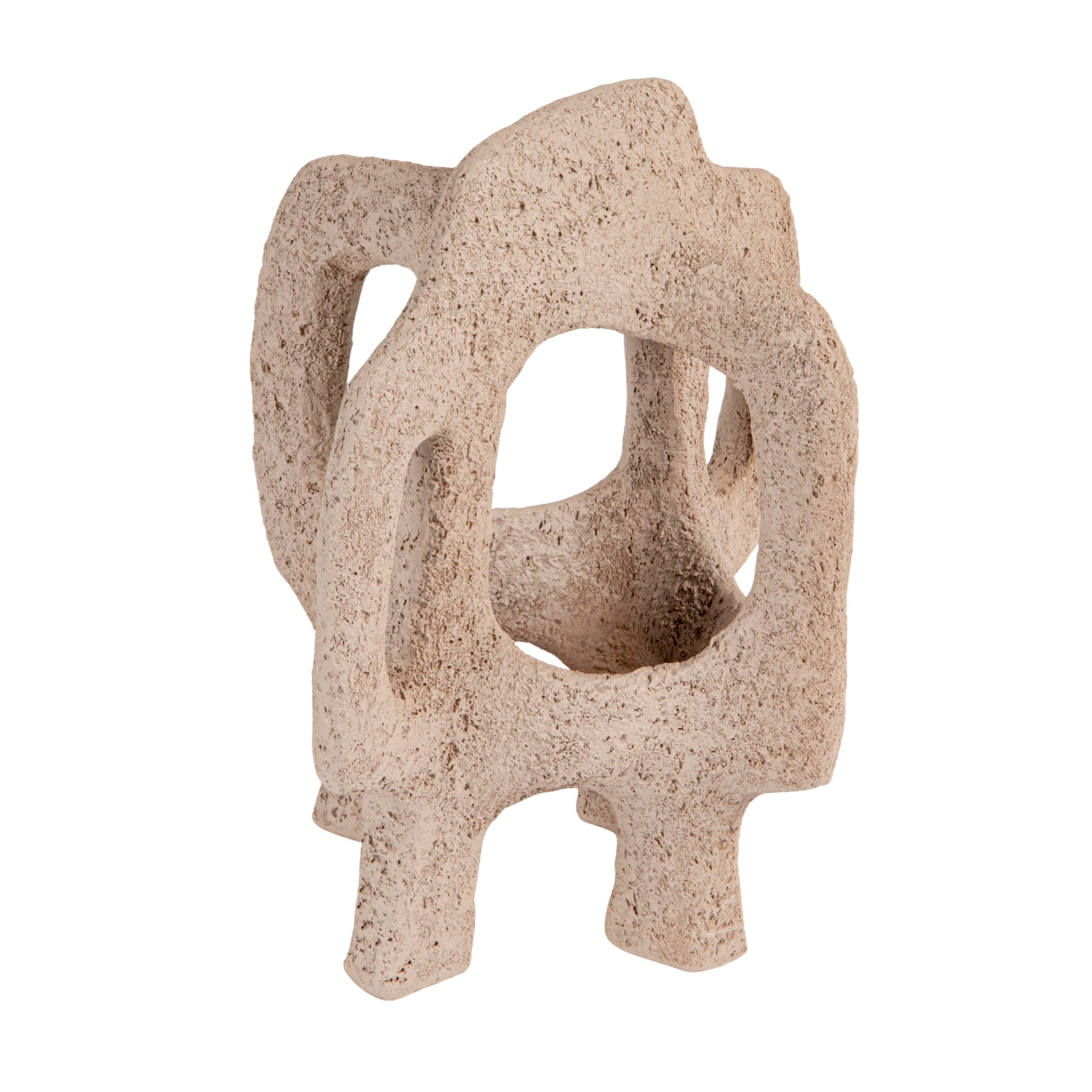 Storied Home Resin Abstract Décor, Volcano Finish, Brown In Neutral