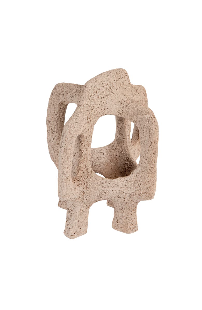 Storied Home Resin Abstract Décor, Volcano Finish, Brown, Main, color, Brown