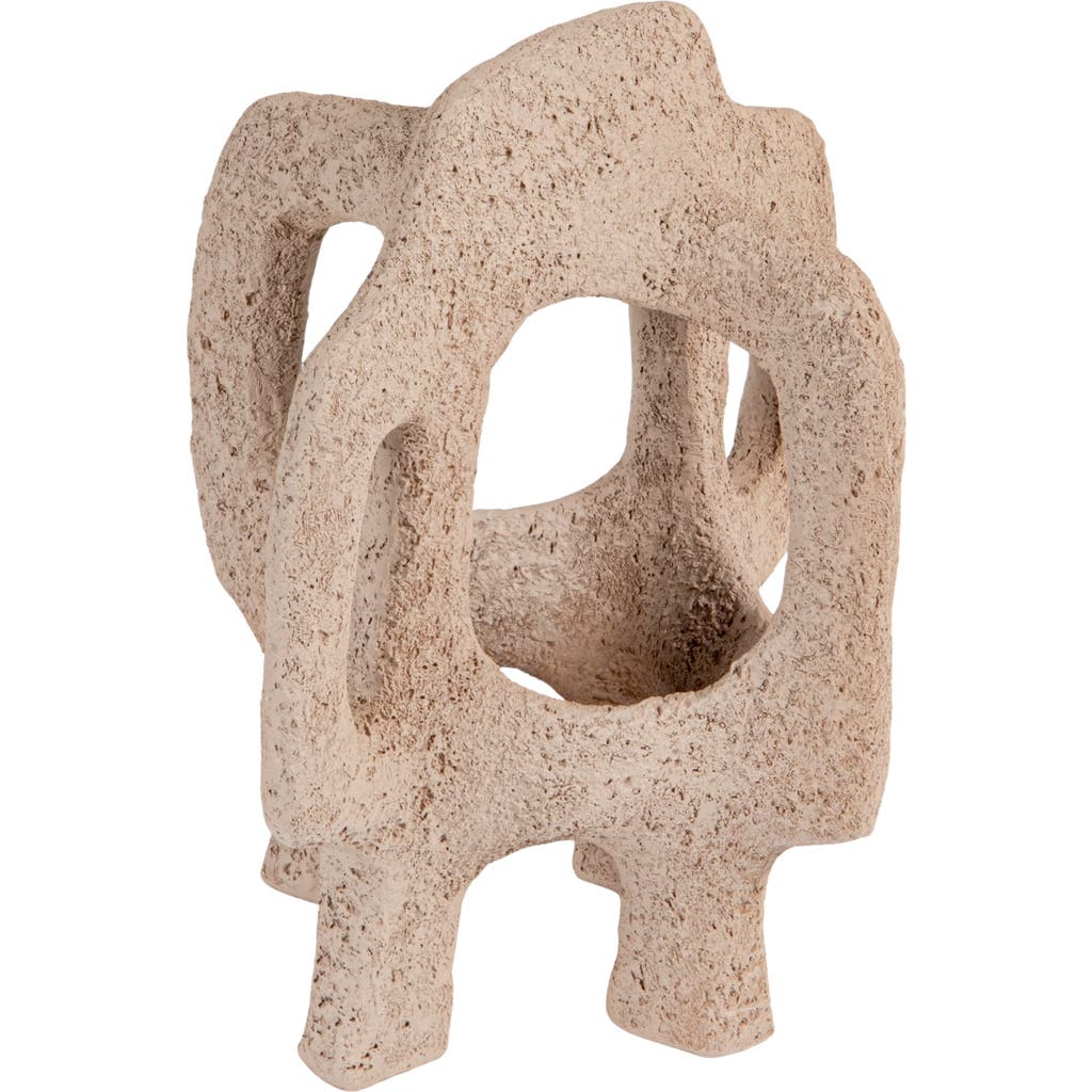 Storied Home Resin Abstract Décor, Volcano Finish, Brown In Neutral