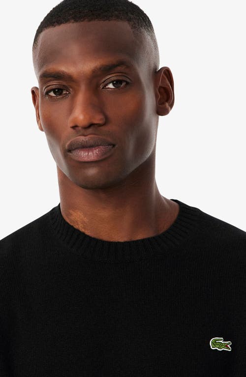 Lacoste Logo Pullover In Black