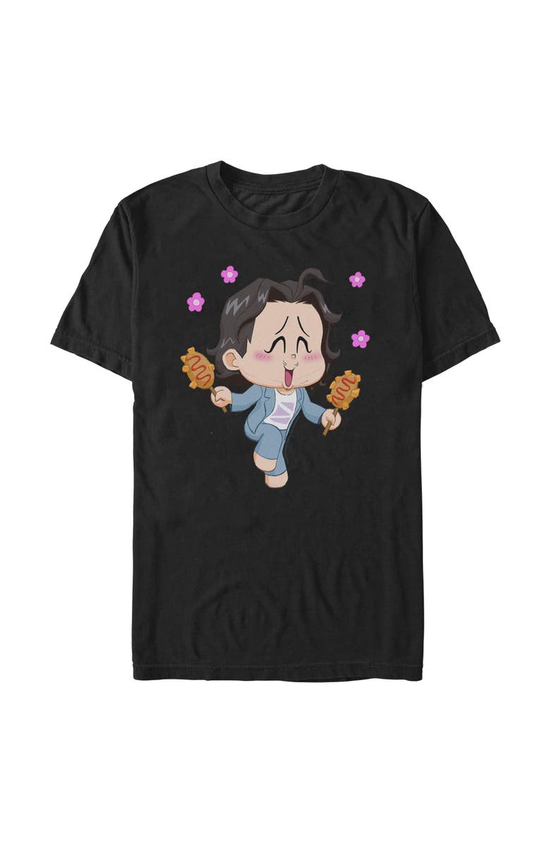 KPop Demon Hunters Men's KPop Demon Hunters Bobby Corn Dog Graphic T-Shirt, Main, color, Black