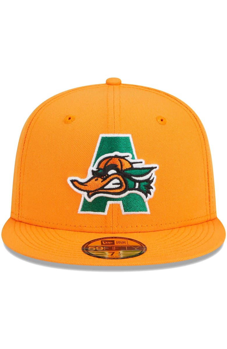 New Era Men's New Era Orange Arkansas Travelers Theme Nights Arkansas Mad Mallards  59FIFTY Fitted Hat, Alternate, color, 
