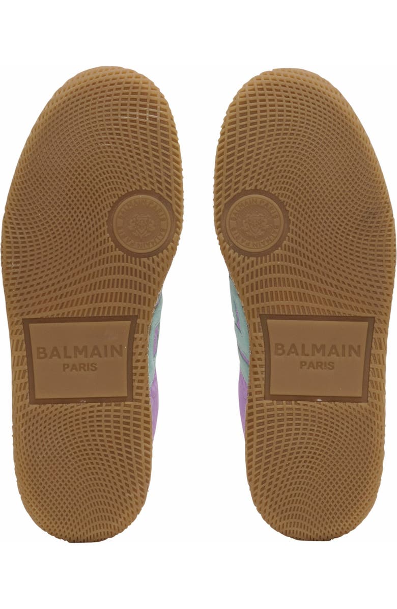 Balmain Swan Suede And Nylon Trainers, Alternate, color, Multicolor
