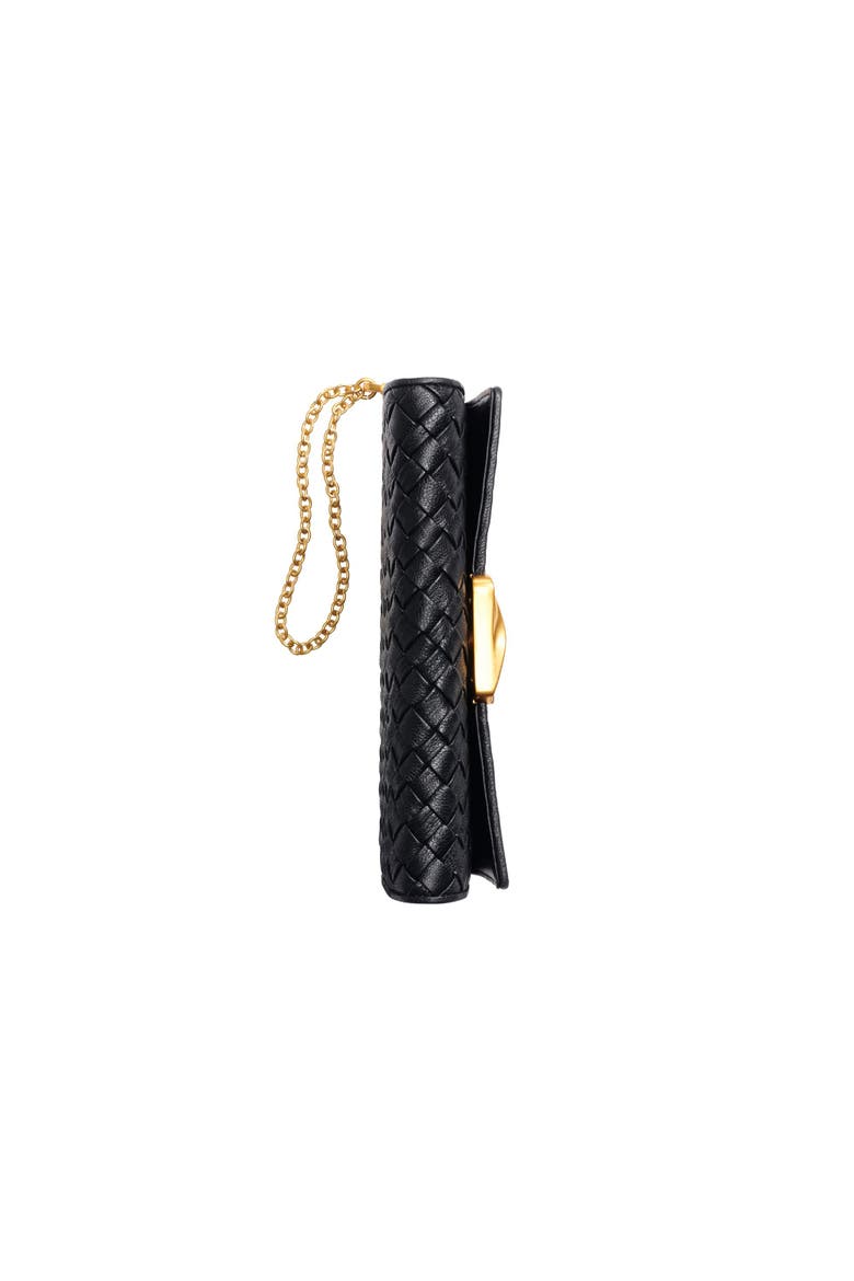 Amagansett Flap Wallet, Alternate, color, Black/Gold