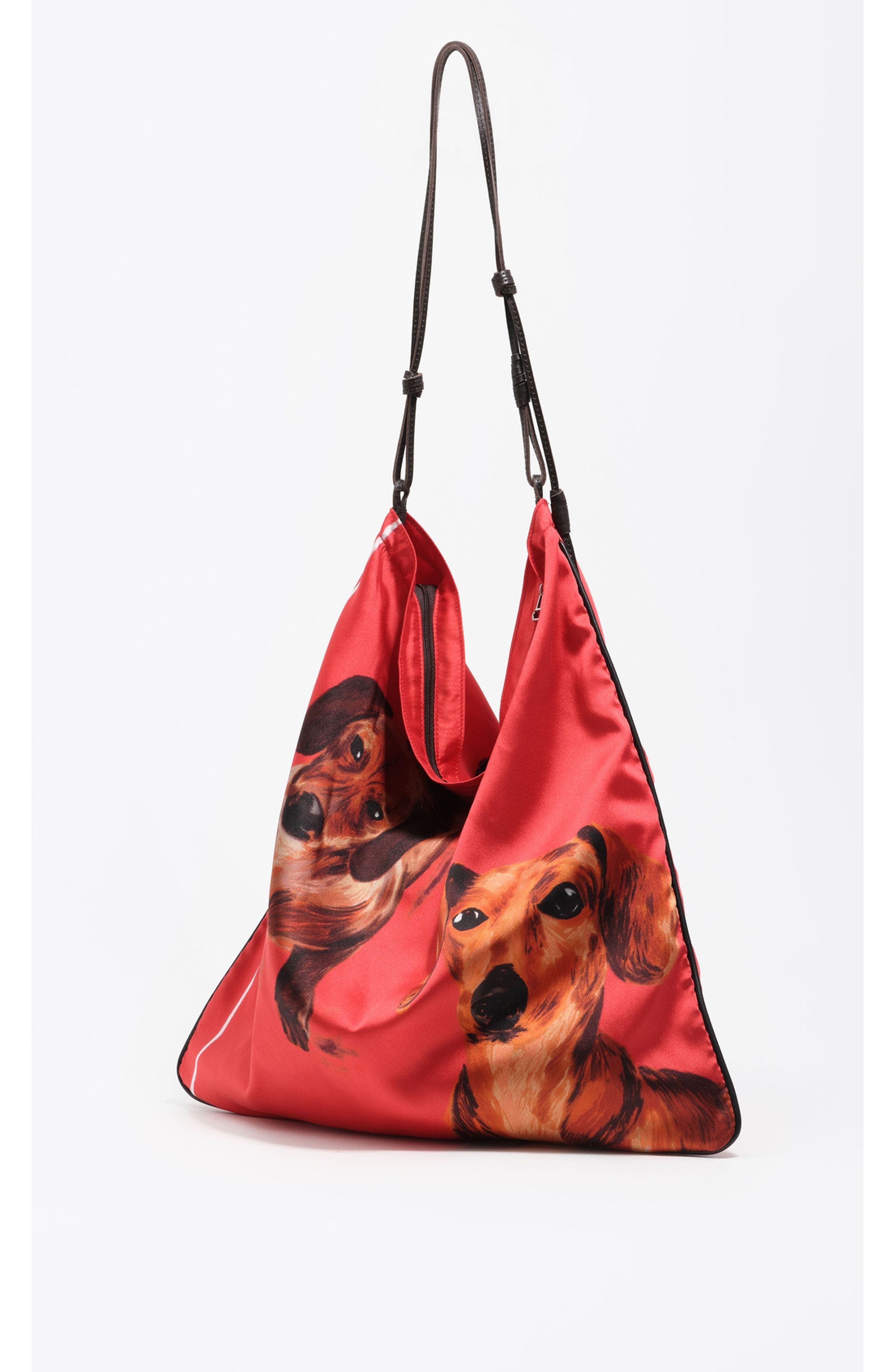 Bimba y Lola Medium Dogs Scarf Bag, Alternate, color, Red