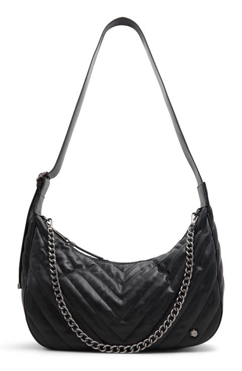 Vickia Chevron Quilted Faux Leather Crossbody Bag