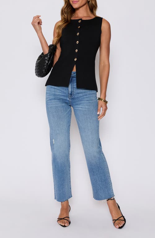 Vici Collection Paris Button-up Sweater Vest In Black