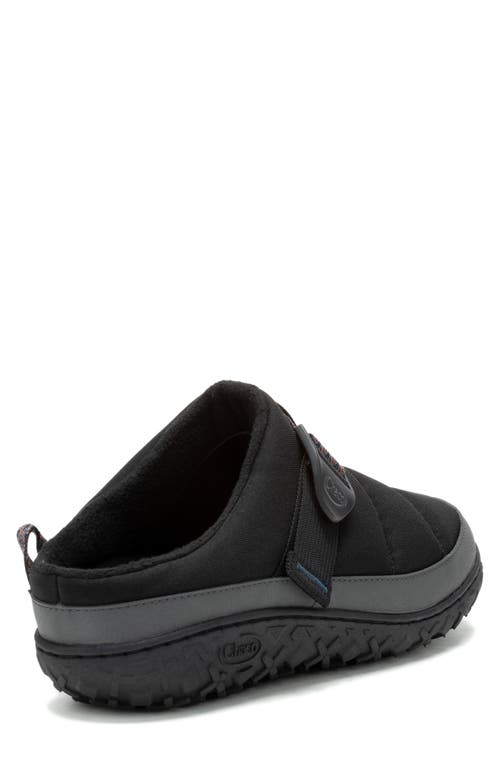 Chaco Ramble Rugged Water Resistant Puffer Clog In Black Graphite