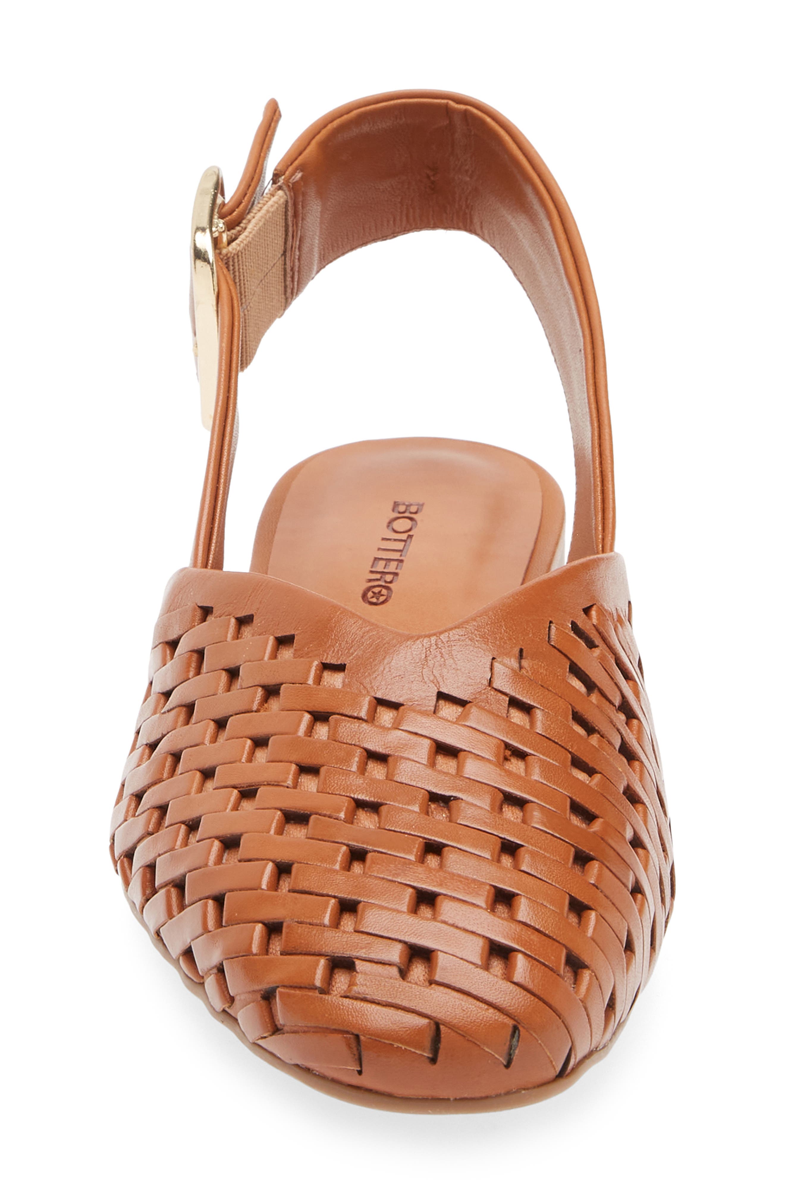 Bottoulon Slingback Flat, Alternate, color, CARAMELO