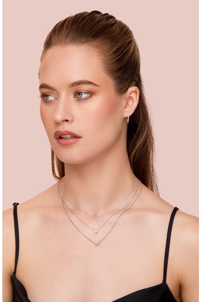 18K Gold Icons Diamond Cross Pendant Necklace (Nordstrom Exclusive), Alternate, color, 18K WHITE GOLD