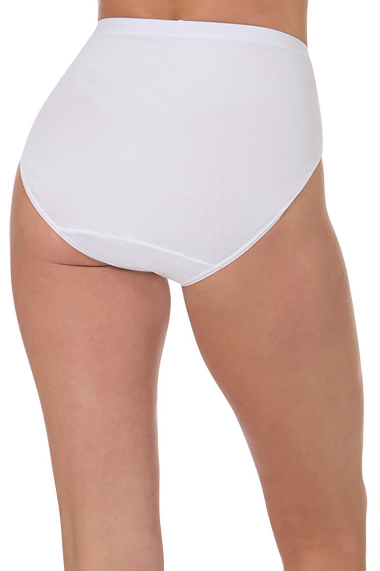 Seamless Rib 3-Pack Briefs, Alternate, color, WHITE