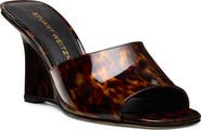 Stuart Weitzman Vinnie 85 Patent Leather Wedge Mule