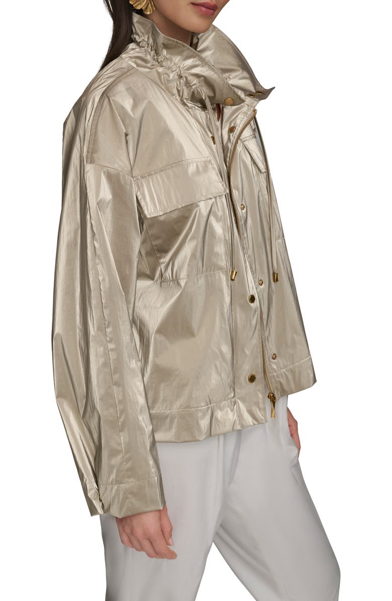 Donna Karan New York Metallic Jacket, Alternate, color, Pale Champagne
