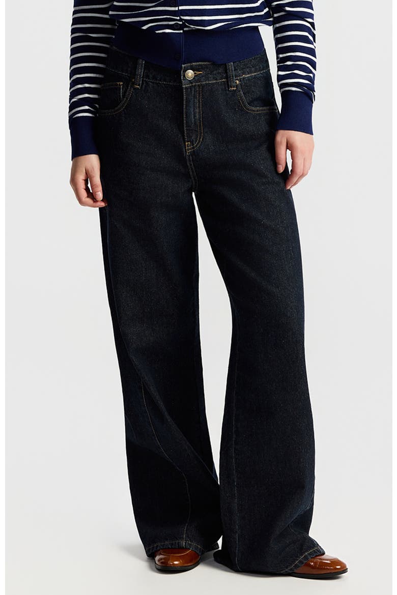 Tair High-waist Wide-leg Jeans, Alternate, color, Dark Blue