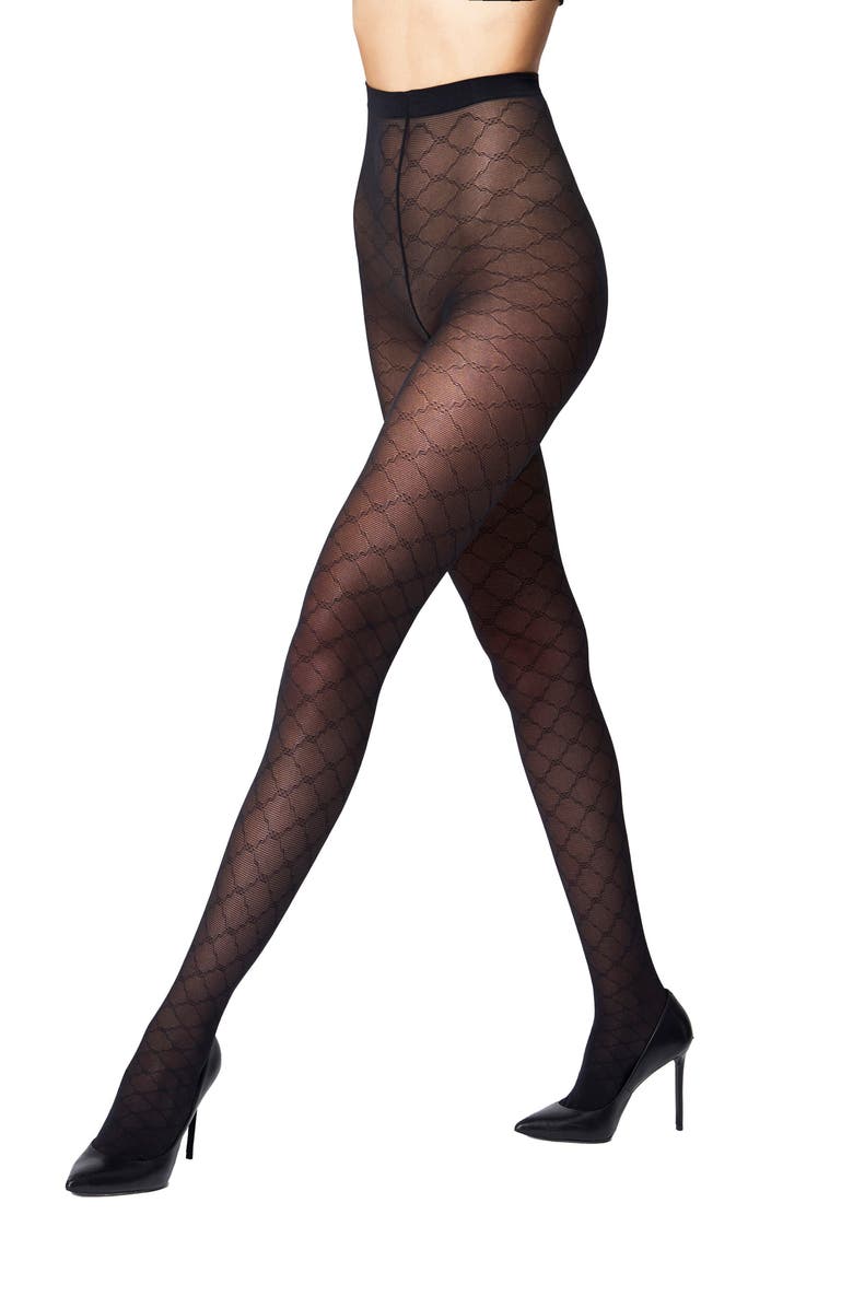 Wolford Sheer Tights, Main, color, Black