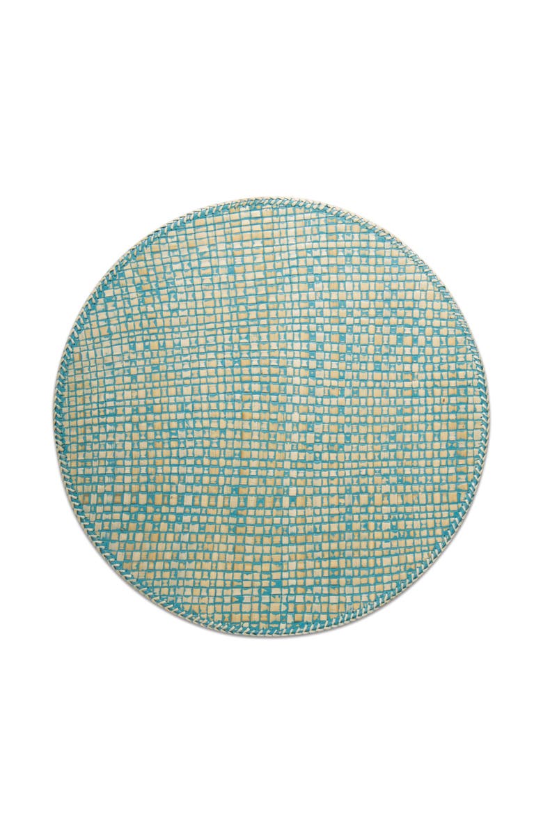 tag Pantai Aqua Blue Paper Placemat Wipe Clean Everyday Use, Main, color, Blue