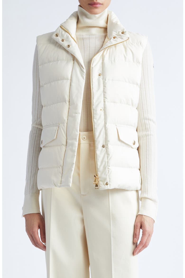 Besset Down Puffer Vest, Main, color, PALE IVORY
