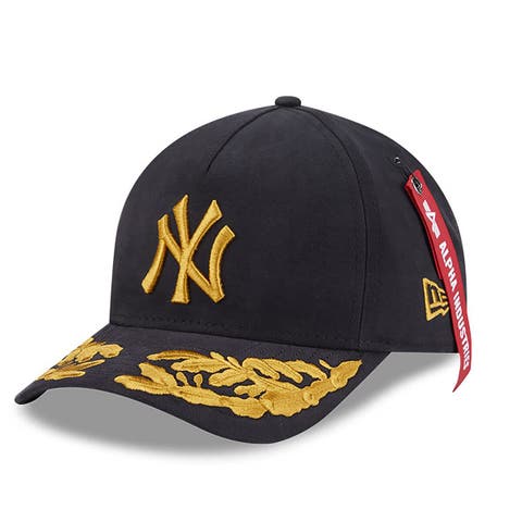 Men's New Era x Alpha Industries  Black New York Yankees A-Frame 9FORTY Adjustable Hat