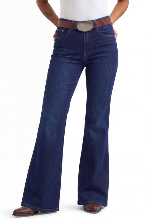 High Waist Flare Leg Jeans