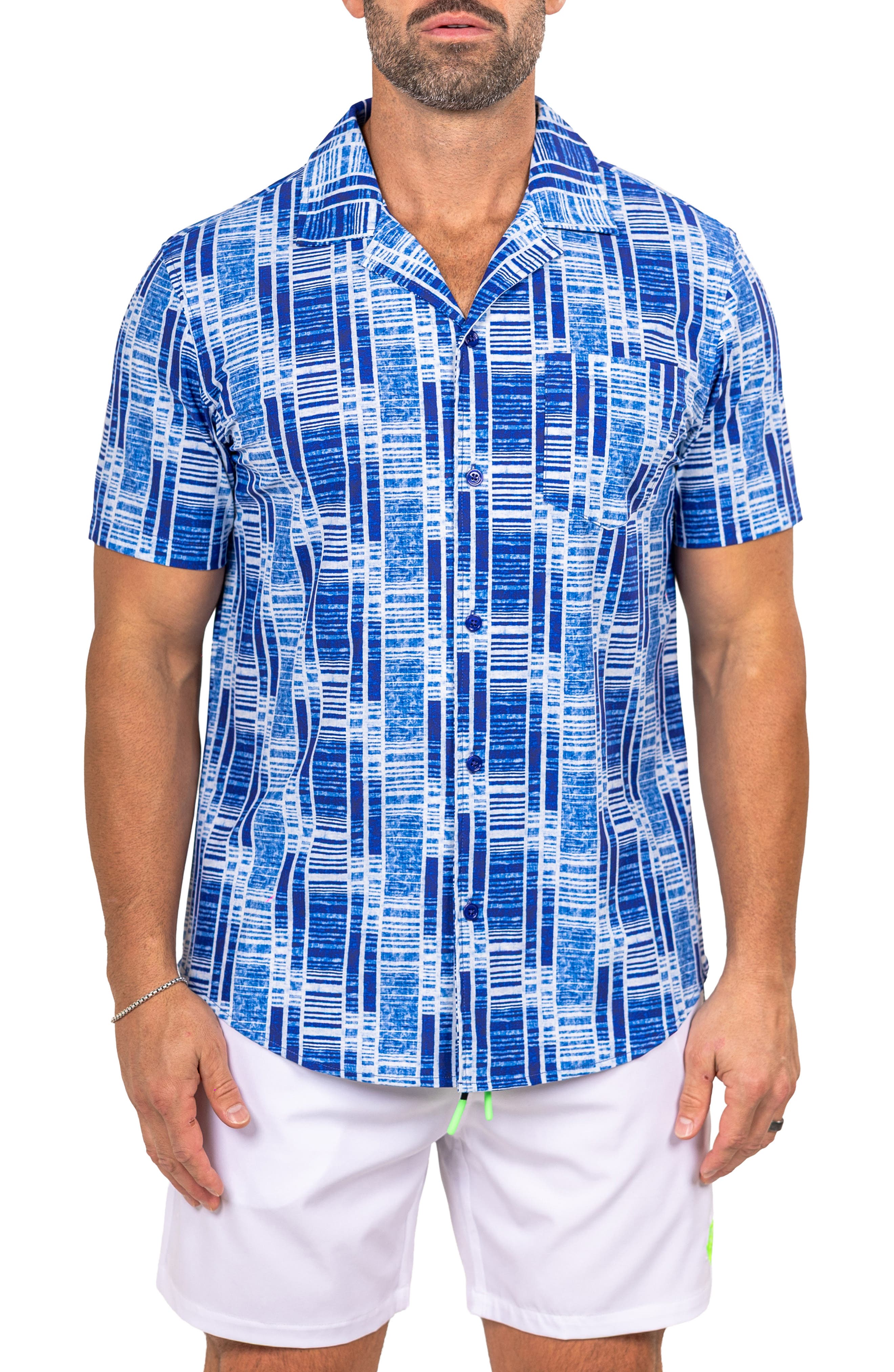 Marthy Blue Camp Shirt