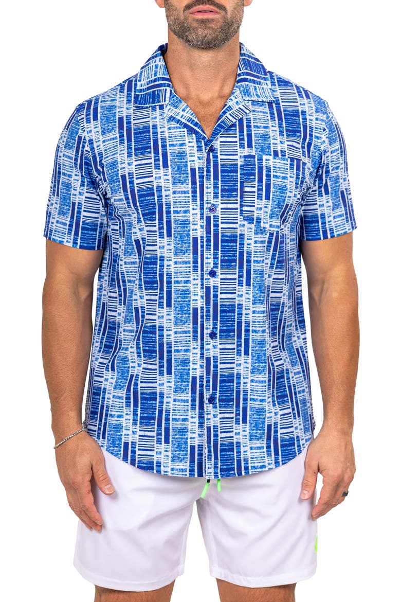 Marthy Blue Camp Shirt, Main, color, BLUE