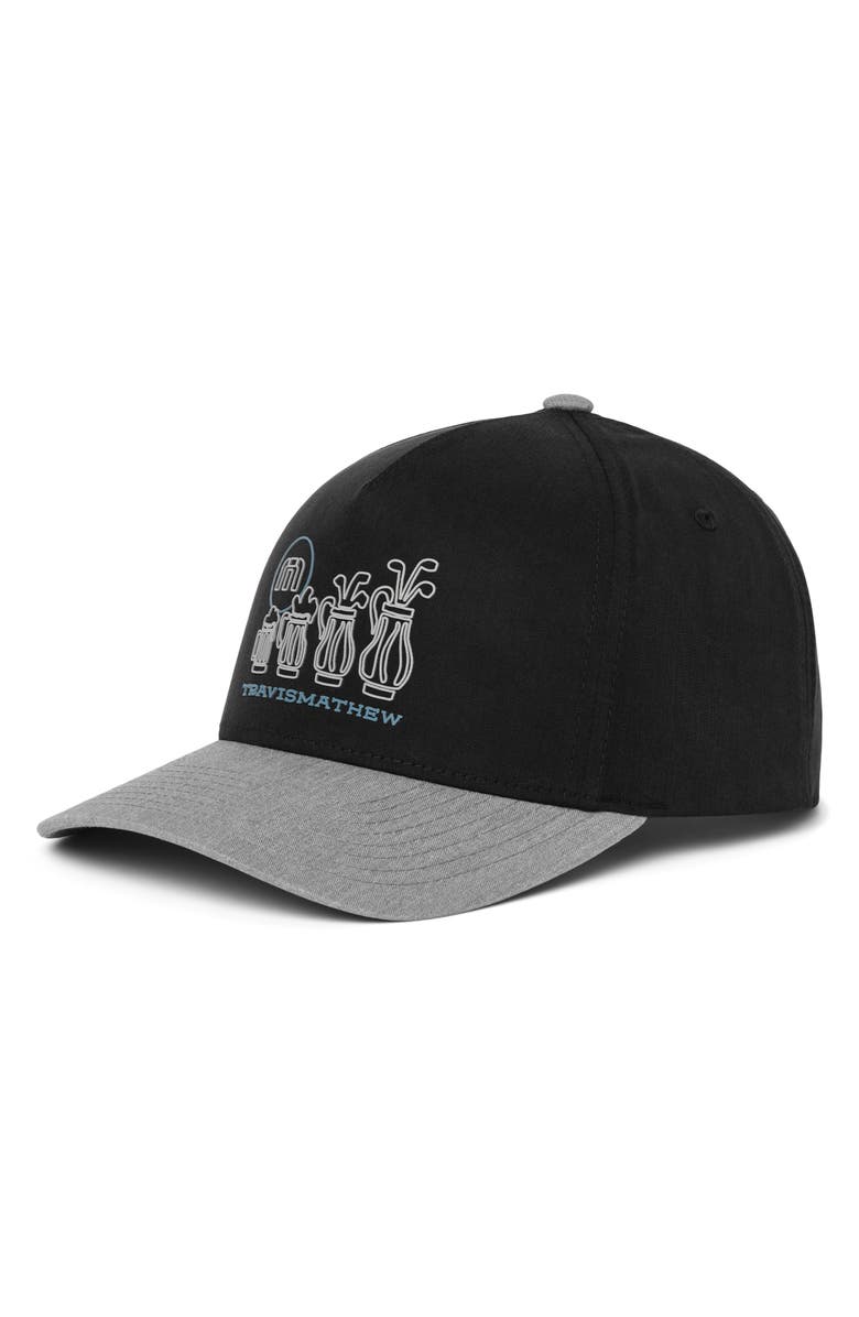 TravisMathew Beerly Beloved Snapback Baseball Cap, Main, color, Black