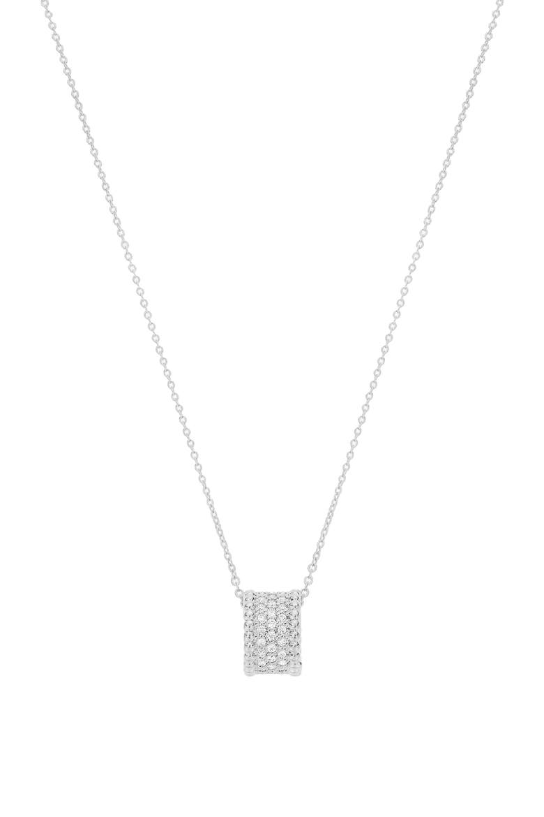 14k Gold Plated Rosa Necklace Dainty Trendy Statement Gift, Main, color, Silver