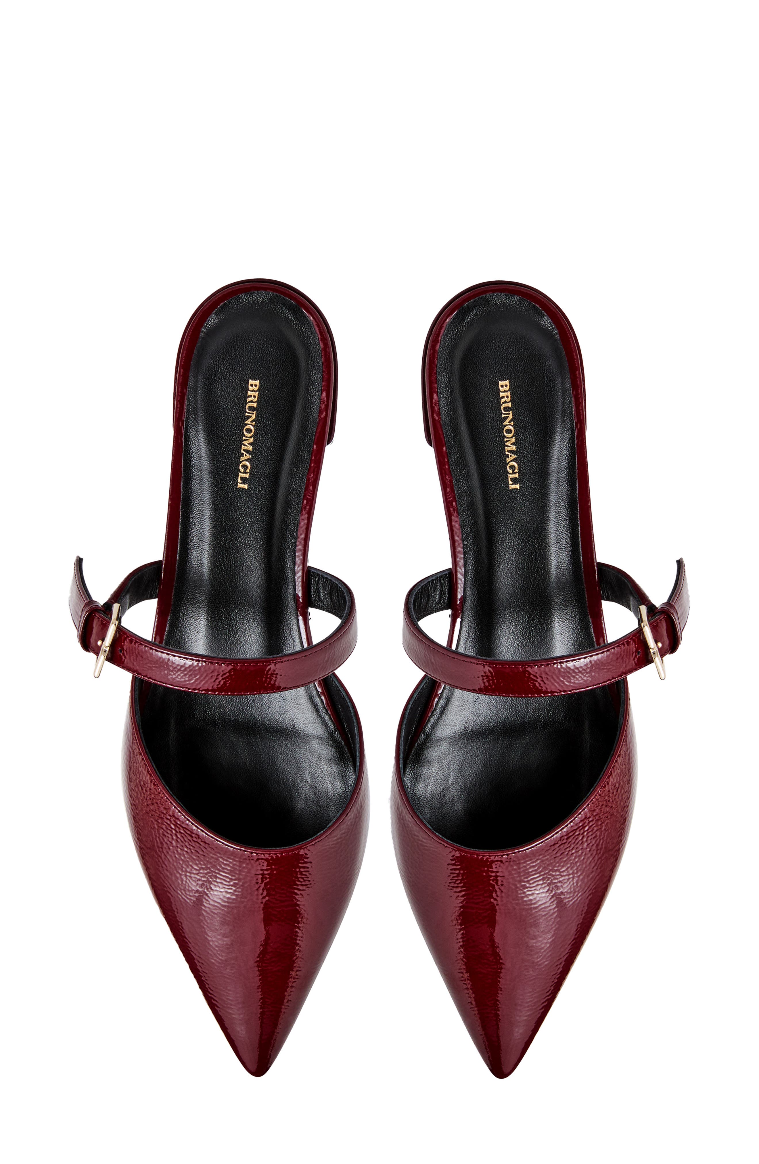 Bruno Magli Pasha Mule, Alternate, color, Bordeaux Patent