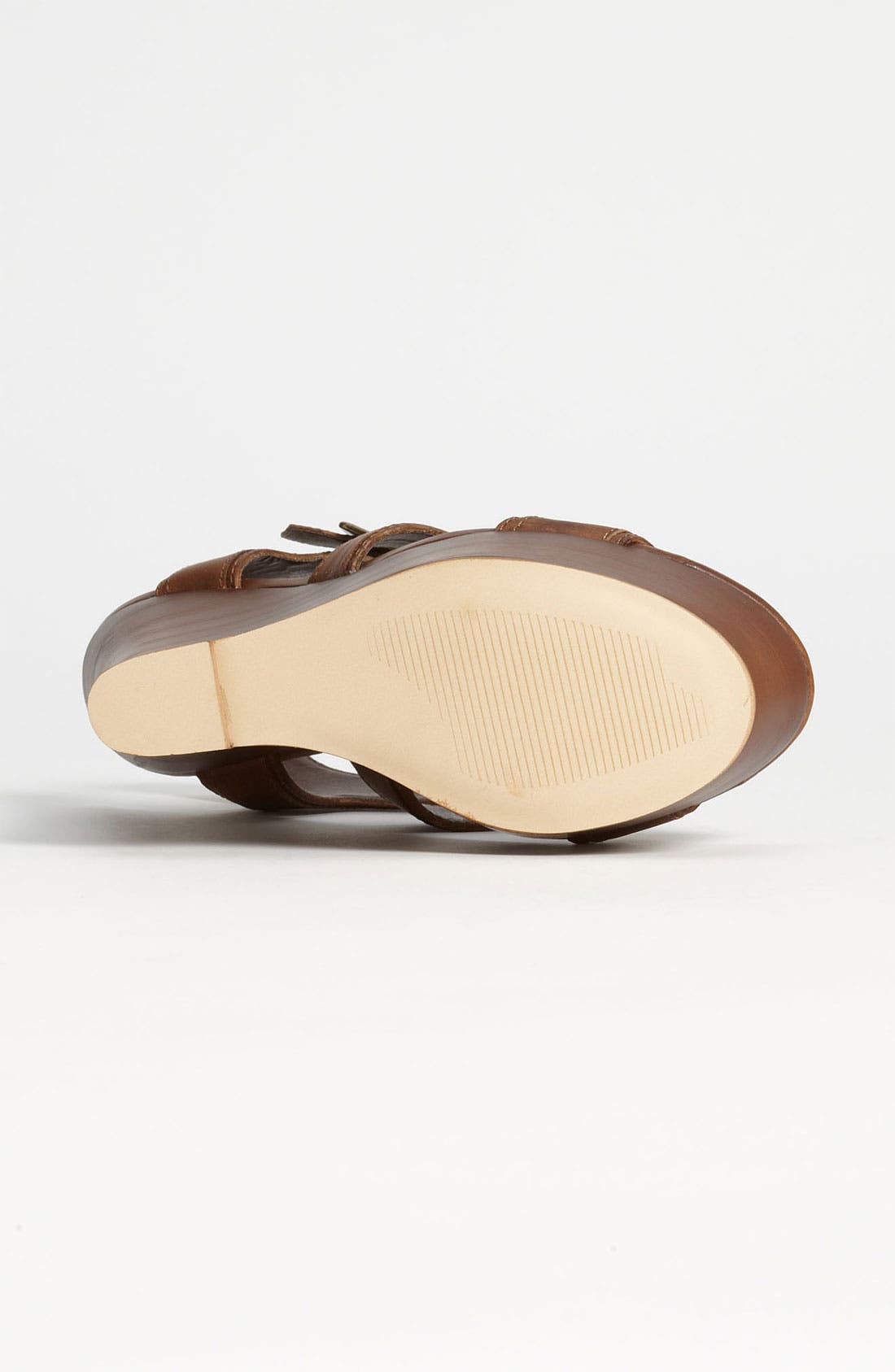 'Wanting' Wedge Sandal, Alternate, color, COGNAC LEATHER