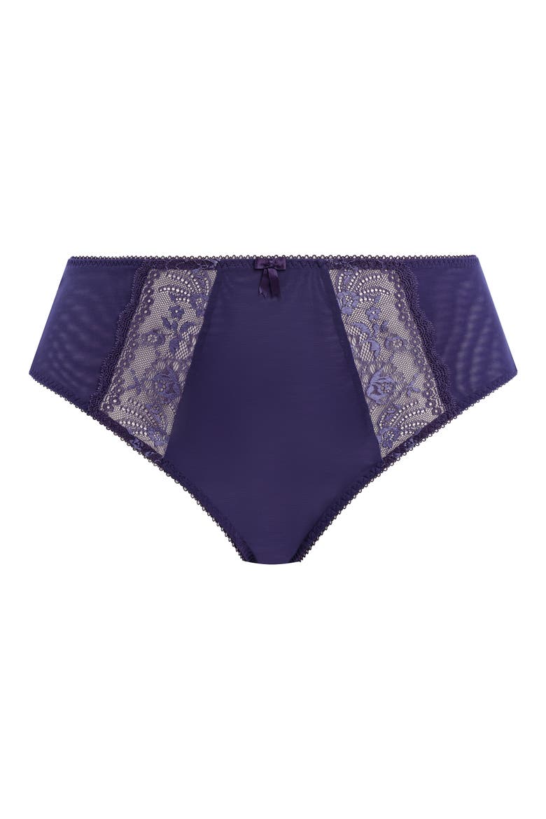 Morgan Embroidered Lace Inset High Leg Briefs, Alternate, color, MIDNIGHT