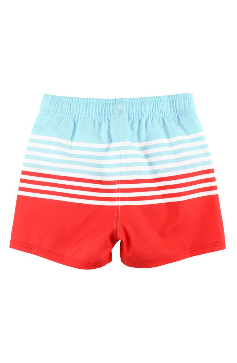 RuggedButts Kids' From Sea to Shining Sea Stripe Swim Trunks, Alternate, color, 