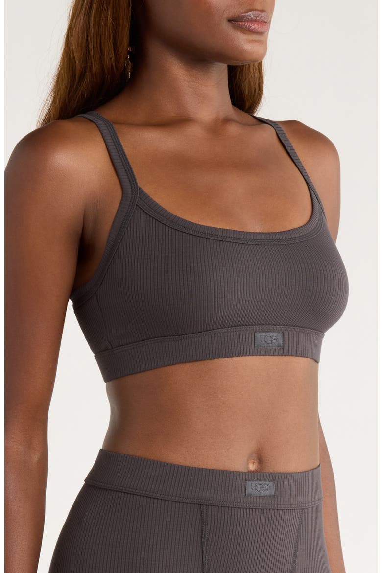 Tesia Rib Lounge Bralette, Alternate, color, INK