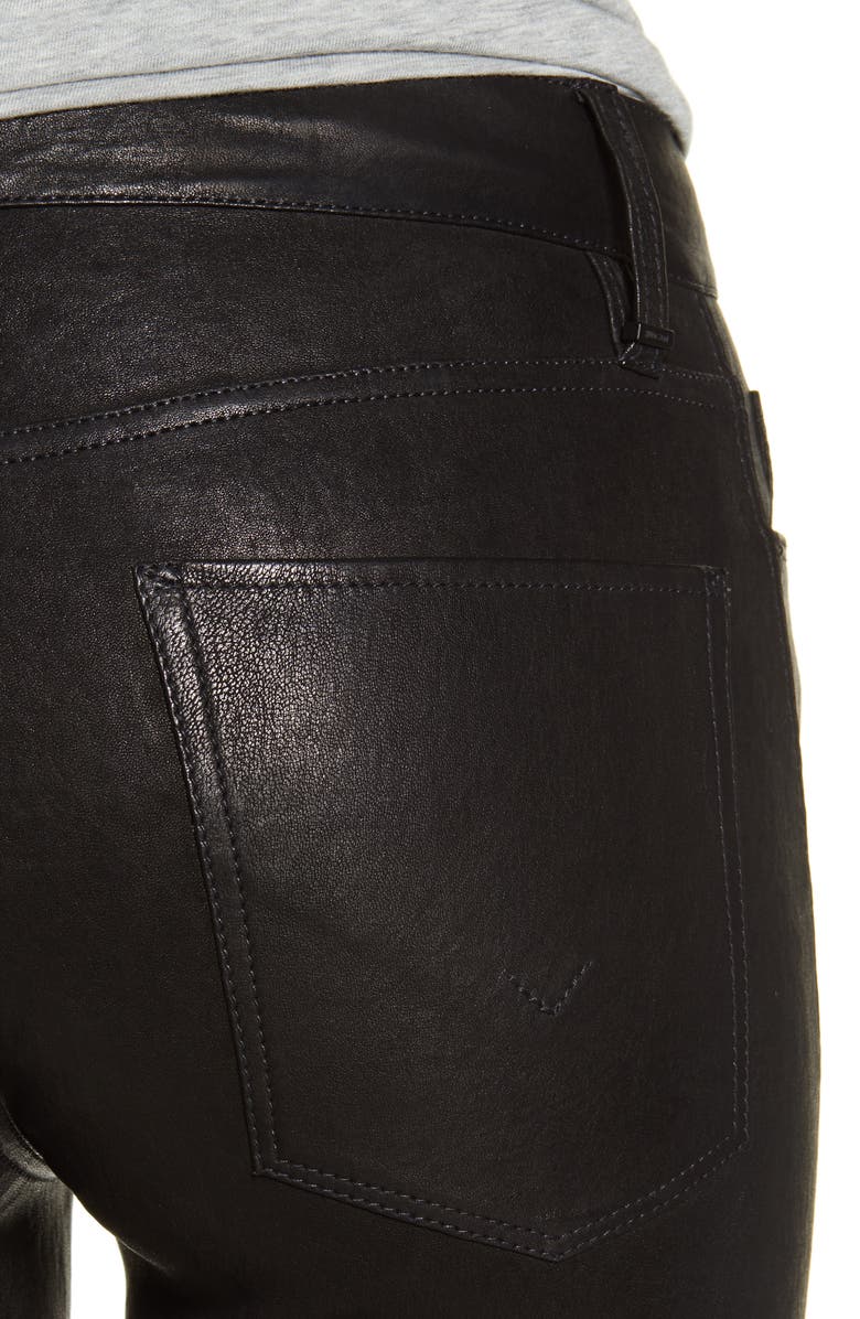 Hudson Jeans Hudson Nico Straight Leg Ankle Leather Pants, Alternate, color, 