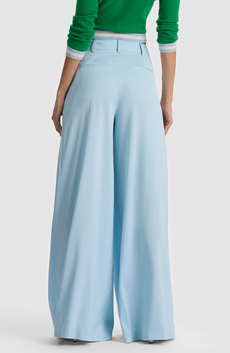 Alice + Olivia Blaire Pleated Wide Leg Pants, Alternate, color, Carolina Blue