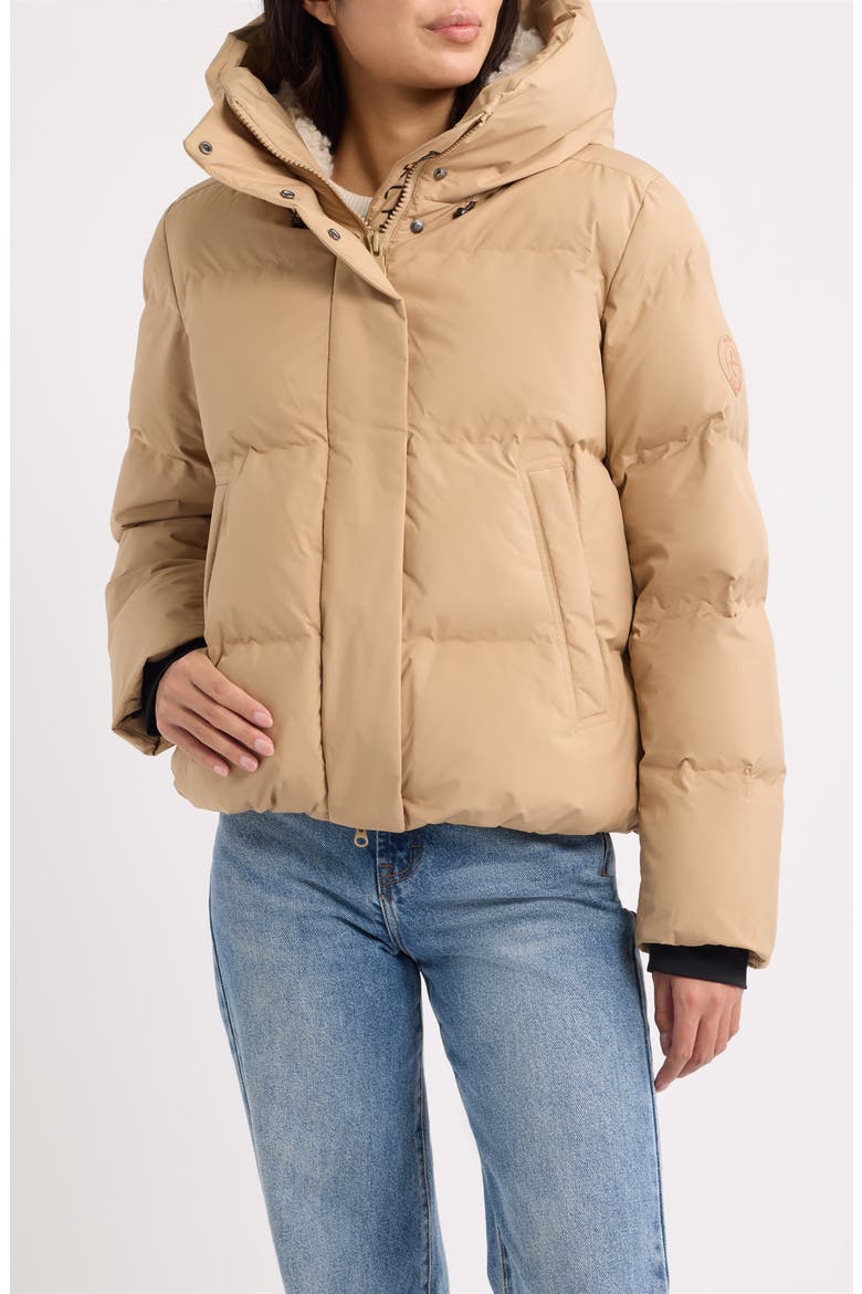 Alaska Water Resistant Puffer Jacket, Main, color, BISCUIT BEIGE